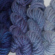 Bulky - Blueberry. Hand dyed, bulky rug weight, 100% wool yarn in a pack of 6 blue gradated color values.