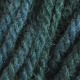 Penobscot Green: hand dyed, bulky rug weight, 100% wool spot dyed yarn in deep blue green with marsh grass and sunlight colors for rug hooking and punching.