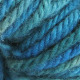 Sea Ice: hand dyed, bulky rug weight, 100% wool spot dyed yarn in a pale coppery green with hints of blue and gray colors for rug hooking and punching.