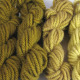 Goldenrod: yellow orange, hand dyed, bulky rug weight, 100% wool yarn in 6 color values for fine shading for rug hooking and punching.