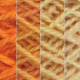 Marigold: orange, hand dyed, worsted weight, 100% wool yarn in 8 color values for fine shading for rug hooking and punching.